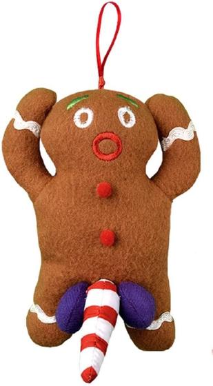 Imagem de Enfeite de árvore de Natal Naughty Talking Gingerbread Man