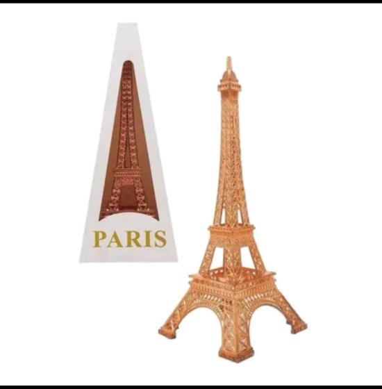 Imagem de Enfeite de Metal Torre Eiffel 13cm Rose