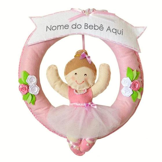 Espiritual Refr o Dia Das Crian as Porta Maternidade Bailarina Feltro 