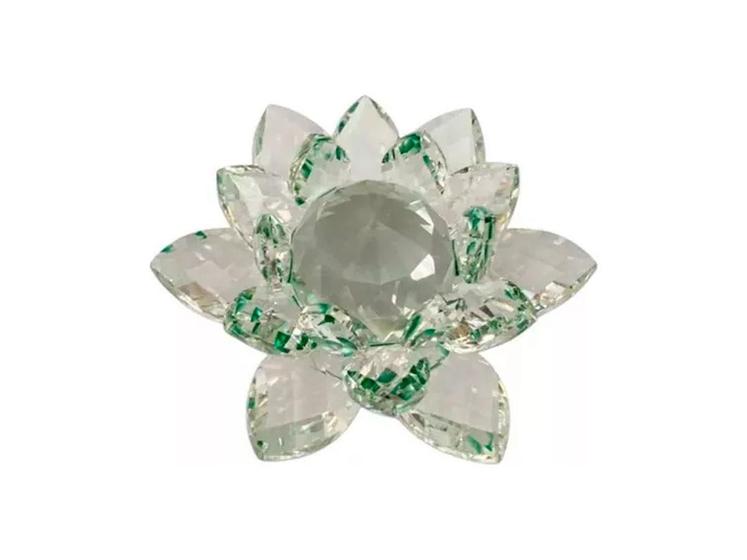 Imagem de Enfeite Decoração Cristal Vidro Flor Lotus Sala Quarto