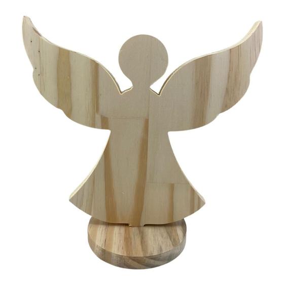 Imagem de Enfeite Decorativo de Natal Anjo com Base 11 cm - Pinus