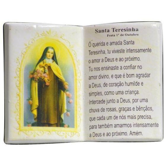 Imagem de Enfeite Decorativo Em Resina Livro Santa Terezinha