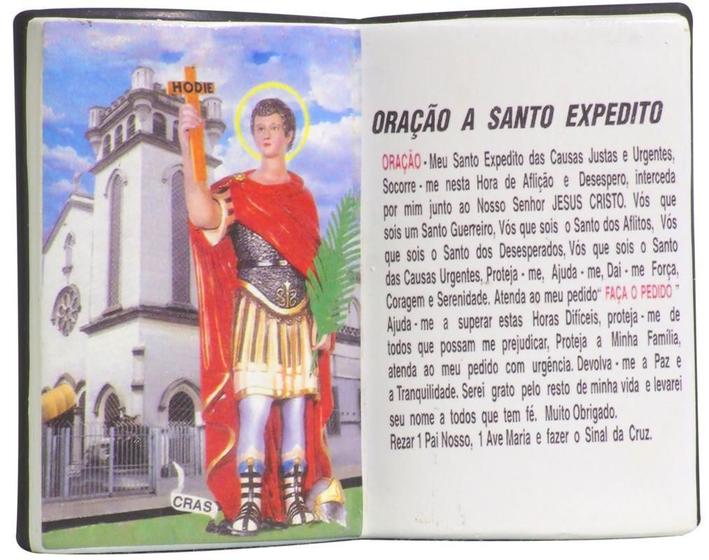 Imagem de Enfeite Decorativo Em Resina Santo Expedito Livro