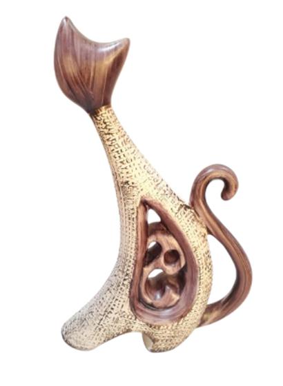 Imagem de Enfeite decorativo Gata artesa G 33 cm em cerâmica Burguina