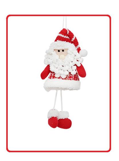 Imagem de Enfeite Decorativo Papai Noel e Boneco de Neve para Pendurar e Enfeitar Garrafas Copos Taças
