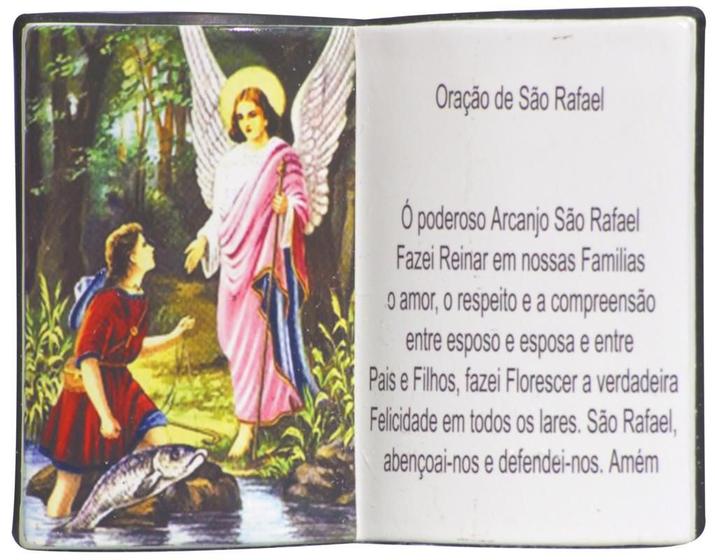 Imagem de Enfeite Decorativo Resina Livro Arcanjo Rafael