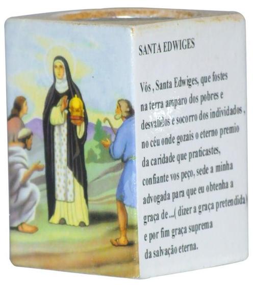 Imagem de Enfeite Decorativo Santa Edwiges Suporte De Velas