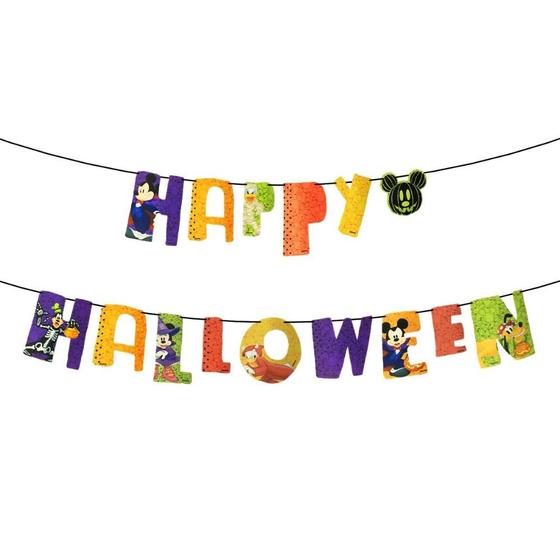 Imagem de Enfeite Dia das Bruxas Faixa Happy Halloween Cutie Disney Parede e Teto Aniversário Letras em EVA Premium