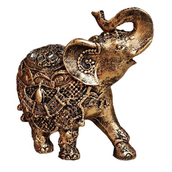 Imagem de Enfeite Elefante Indiano Pequeno da Fortuna de Resina - Decore Casa