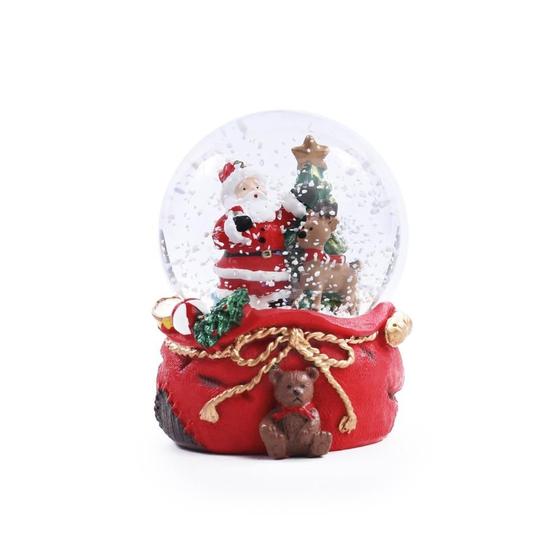 Imagem de Enfeite globo agua natalino noel e rena decorativo clr 9cm