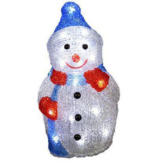 Pupazzo Di Neve Luminoso 75 Cm Con 60 LED Bianco Caldo – Gartenpirat, IP44 Con Timer