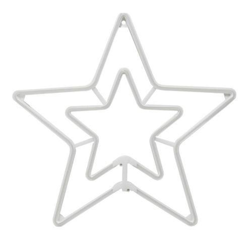 Imagem de Enfeite iluminado estrela c/ led brq neon fixa 127v