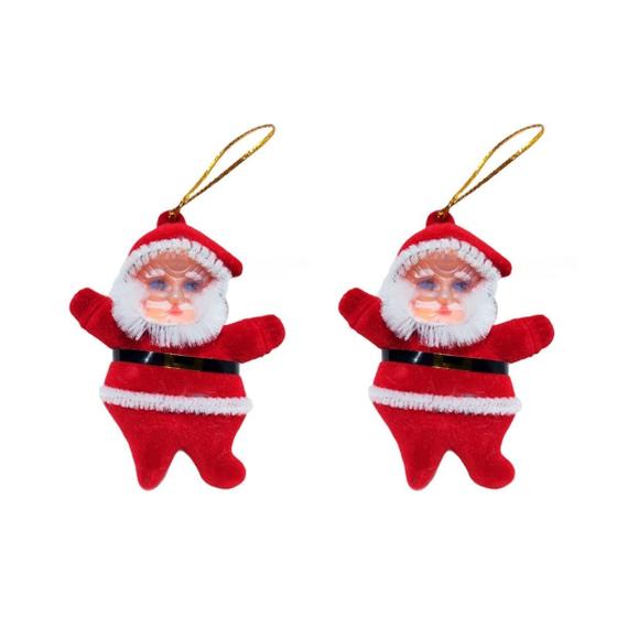 Imagem de Enfeite Mini Papai Noel De Natal 6cm - 2 Unidades