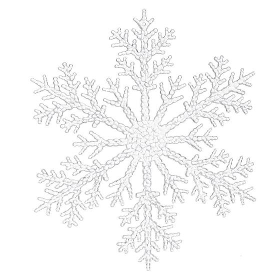 Imagem de Enfeite Natal Floco de Neve Transparente 25cm