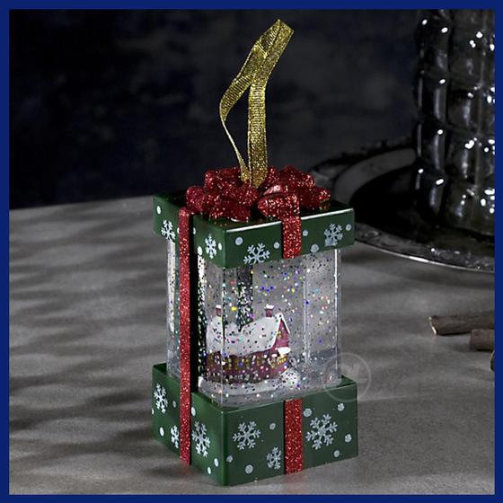 Imagem de Enfeite Natalino Caixa de Presente com Led Decoração de Natal