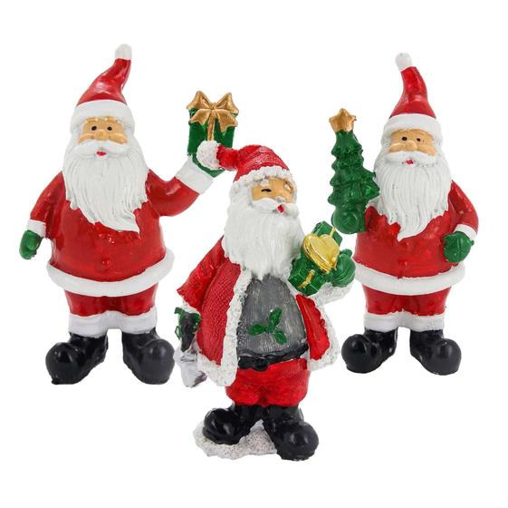 Imagem de Enfeite Natalino Mini Papai Noel Cerâmica 8CM