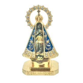 Imagem de Enfeite Nossa Senhora Aparecida dourado com resplendor novidade