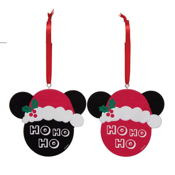 Imagem de Enfeite P/ Pendurar Disney Minnie/mickey Mouse Ho Ho Ho Modelo Sortido 11x10cm 1 Unid 1022014