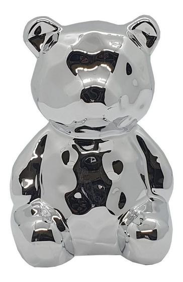 Imagem de Enfeite Urso de porcelana Metalizado Decorativo 10CM