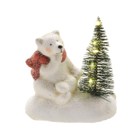 Imagem de Enfeite Urso Polar com Luz 10cm - Espressione