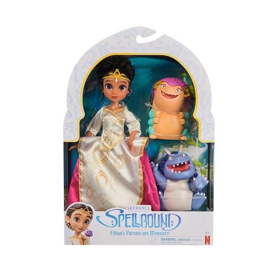 Imagem de Enfeitiçados SpellBound Filme Netflix  1 Boneca Princesa Ellian 22cm e 2 Bonecos Monstros - Sunny