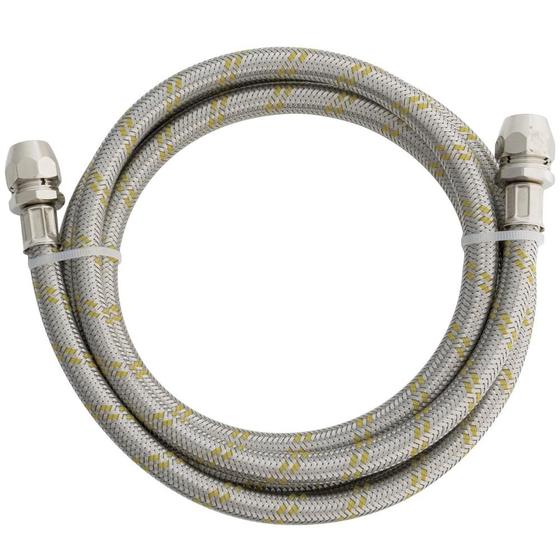 Engate Flexível Aço Inox para Gás 1/2'' com Adaptador 3/8'' Menor preço em Engate Flexível Aço Inox para Gás 1/2'' com Adaptador 3/8''