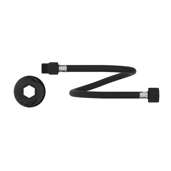 Imagem de Engate Flexível de Pvc Censi com 40Cm Preto Fosco