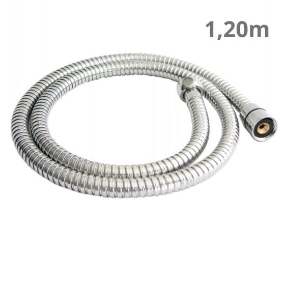 Engate Flexível Longo 1,20m Para Água Quente Ou Fria Aço Inox Banheiro Cozinha Menor preço em Engate Flexível Longo 1,20m Para Água Quente Ou Fria Aço Inox Banheiro Cozinha