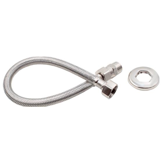 Imagem de Engate Flexivel Rabicho Inox Tracado 60cm Macho X Femea 1/2
