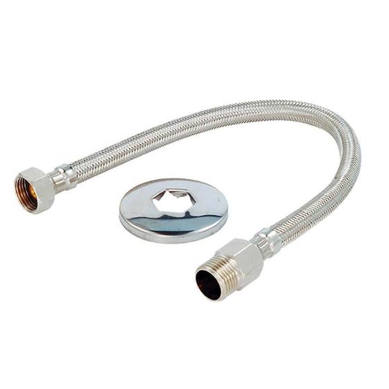Engate Flexível Trançado Mega 40 cm e 1/2" em Aço Inox Menor preço em Engate Flexível Trançado Mega 40 cm e 1/2" em Aço Inox
