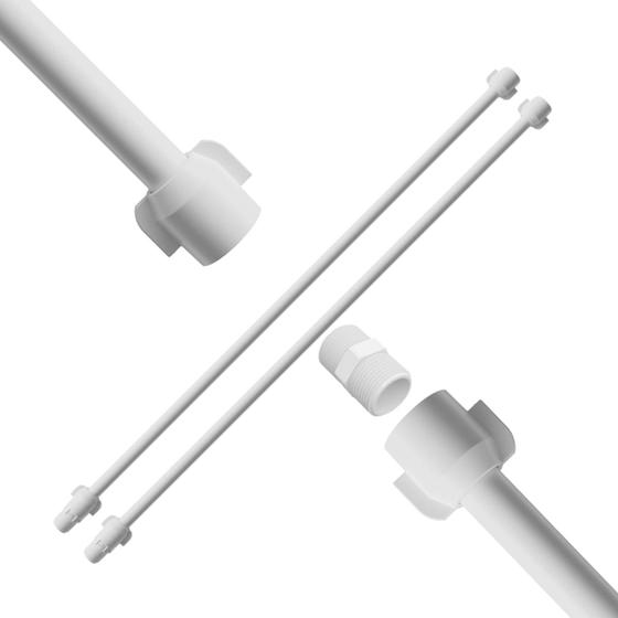 Imagem de Engate Mangueira Flexível Para Descarga 60cm x 1/2" Branco  Astra  Kit 02 Un
