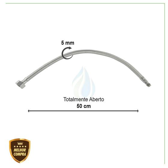 Imagem de Engate Mangueira Flexível Para Misturador Rabicho Monocomando 50 cm1 PAR) Cód. 0201