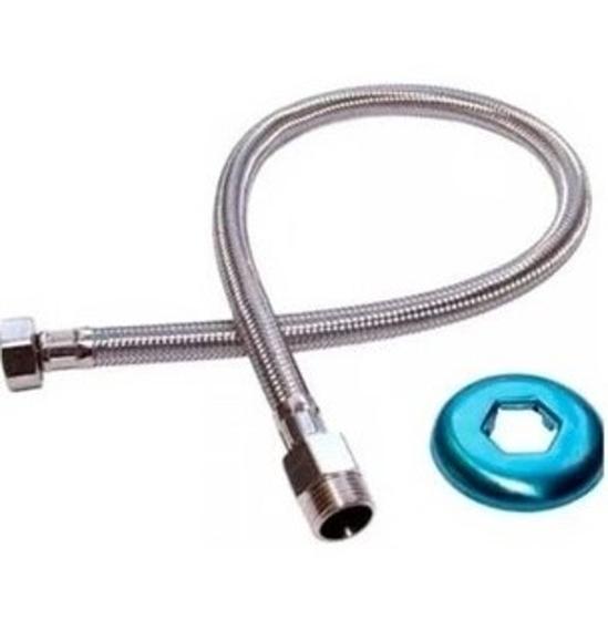 Engate Mangueira Flexível Trançado Aço Inox 40 cm Quente Fria Menor preço em Engate Mangueira Flexível Trançado Aço Inox 40 cm Quente Fria