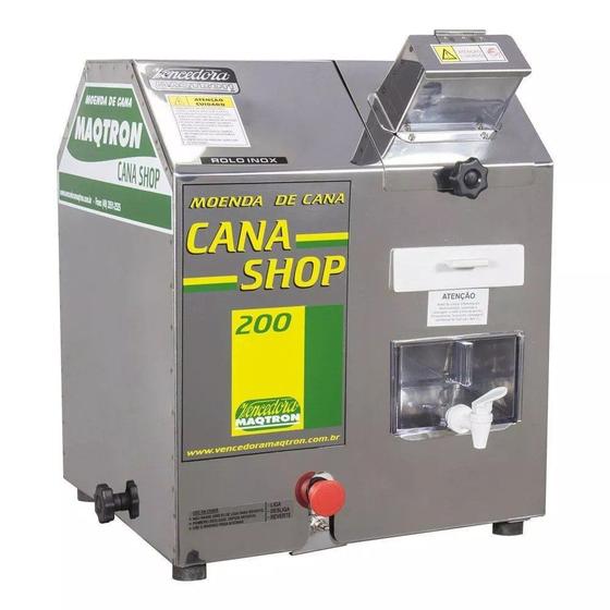 Engenho Moenda Cana Shop 200 Elétrica Inox Motor 2CV MAQTRON Menor preço em Engenho Moenda Cana Shop 200 Elétrica Inox Motor 2CV MAQTRON