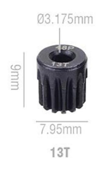 Imagem de Engrenagem 48P T13 T15 T17 T19 T20 Motor Do Pinhão 1/10 Rc