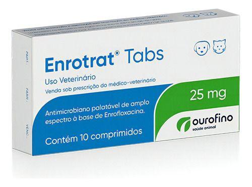 Imagem de Enrotrat Tabs Antimicrobiano Para Cães E Gatos Cart 25mg