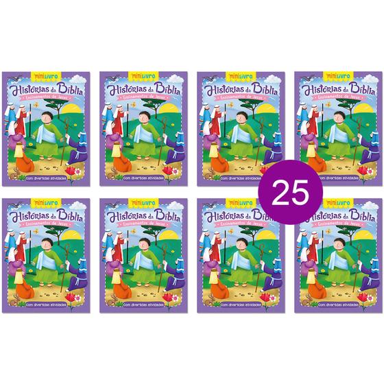 Imagem de Ensinamentos de Jesus - Kit 25 Livrinhos Lembrancinha De Festa Sacolinha Aniversário