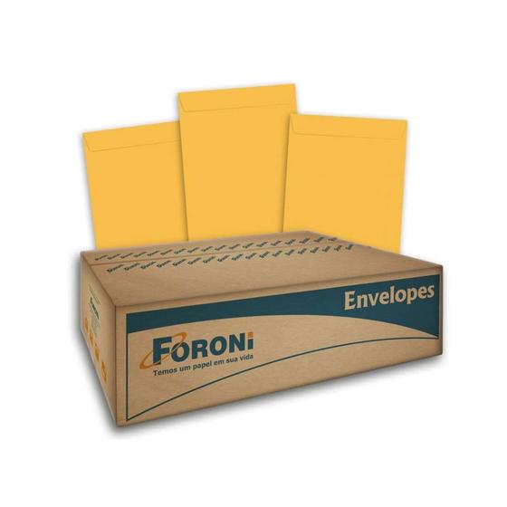 Imagem de Envelope A4 Cor Ouro 250un 80g 229x324mm Foroni