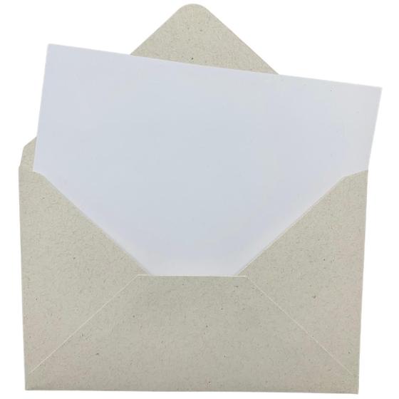 Imagem de Envelope Bico Reciclado 180g 10,5x15,5 + Cartão Branco 25 Un