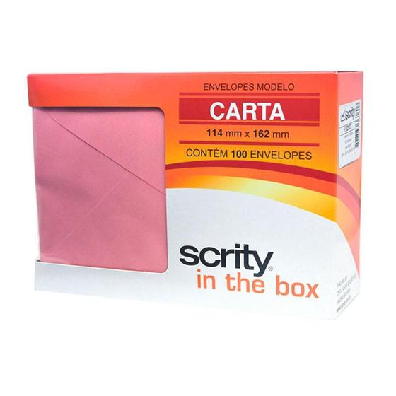 Imagem de Envelope carta Color Plus Fidji 114x162mm rosa caixa 100 unidades Scrity