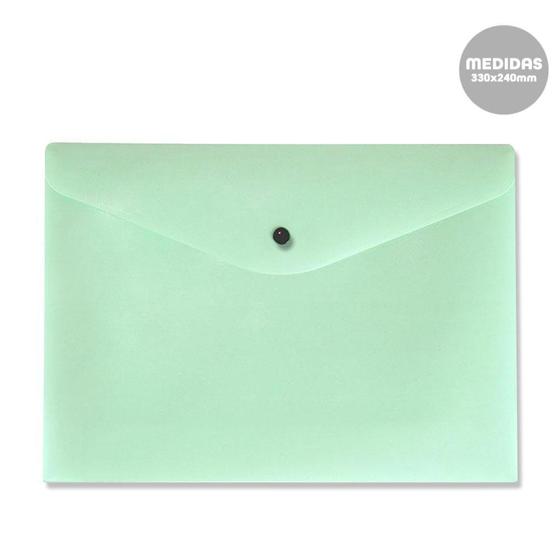Imagem de Envelope com Botão A4 Serena Verde Pastel Dello