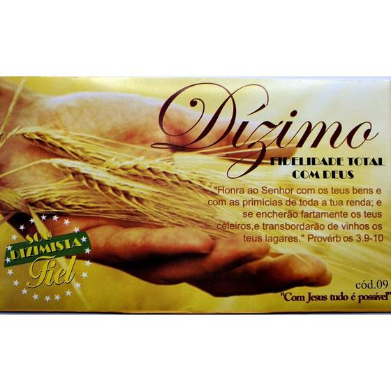 Imagem de Envelope De Dizimo Fidelidade Total Com Deus 100 Unidades Codigo 09
