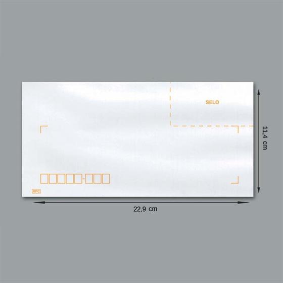 Imagem de Envelope ofício Branco 11,4 X 22,9 Cm Com Cep Rpc Cof022