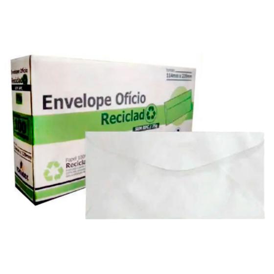 Imagem de Envelope ofício reciclado 114x229mm plastpark 100un