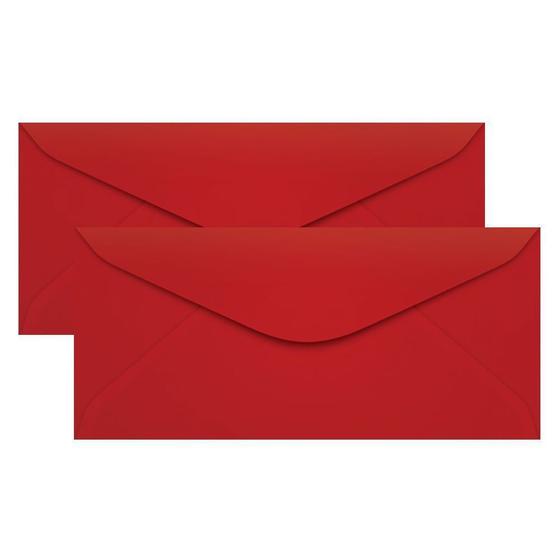 Imagem de Envelope para Convite Vermelho 114x229mm Scrity 100un