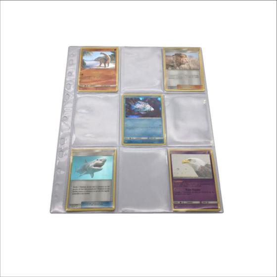 Imagem de Envelope Plástico CARDS Refil PVC 9 Bolsos - Pacote com 10