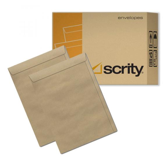 Imagem de Envelope Saco Kraft Natural 176x250 80g Scrity Caixa com 250 un.