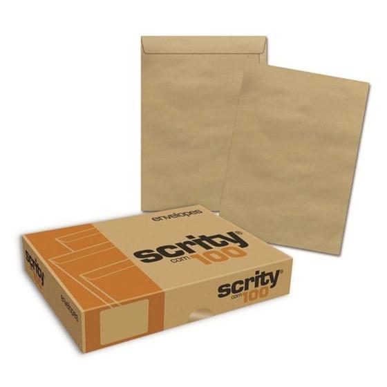 Imagem de Envelope Saco Kraft Natural 240x340 80g Scrity Caixa 100 Un.