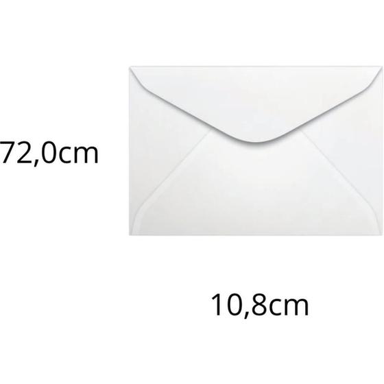 Imagem de Envelope Visita 72X108MM 63G Branco  Caixa com 500 Unidades