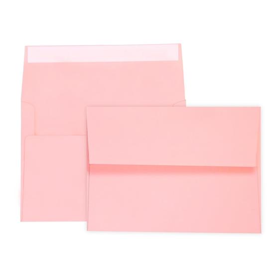 Imagem de Envelopes A7 Rosa Pastel AZAZA - Pacote com 100 Unidades (13,3 x 18,4 cm) - Fechamento Self Seal